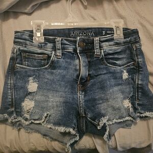 Arizona Jean Company Blue Distressed Jean Shorts